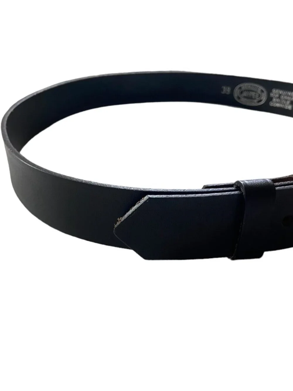 Genuine Leather Gold Buckle Belt Black Size 38 Equestrian Preppy Old Money